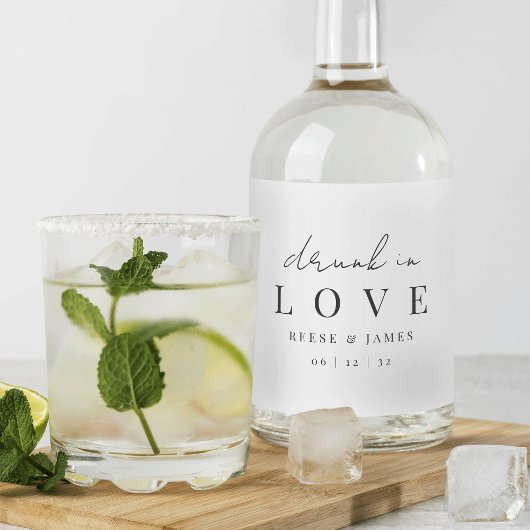 モダンミニマ飲リスト「愛の中結婚」 リキュールボトルラベル