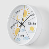 モダンムスリム祈りの言葉 壁時計 (傾斜)