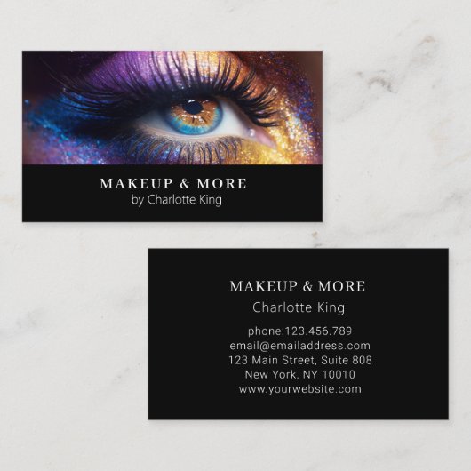 モダンメイクアップ写真 名刺 (正面/裏面)