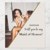 モダンメイド・オブ・オーナー（花嫁付き添い人）案は僕の案か ワインラベル (シングルラベル)