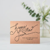 モダンメイヴハッピーニューイヤータイポグラフィ企業の シーズンポストカード (スタンド正面)