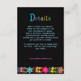 モダンメキシカンウェディングの詳細案内カード エンクロージャーカード