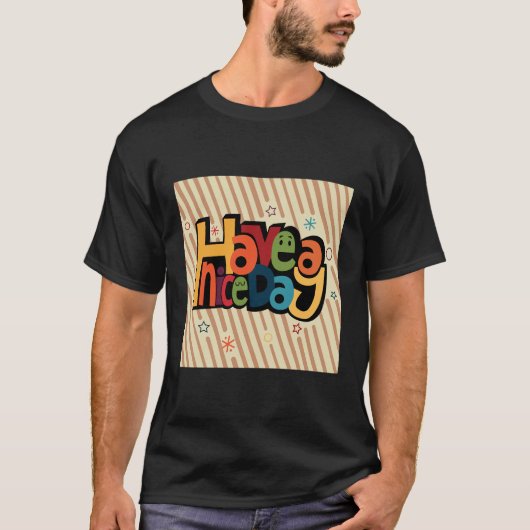 モダンメッセージ ベクターアートTシャツ Tシャツ (正面)