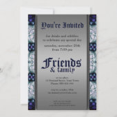 モダンメディアバルテーマパーティーの招待状 招待状 (裏面)