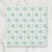 モダンメディテレーニアンブルータイル ブライダルシャワー フェイバータグ (裏面)