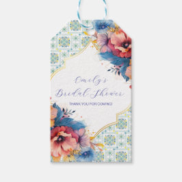 モダンメディテレーニアンブルーパターン コースト ギフトタグ