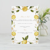 モダンメディテレーニアンレモンエンゲージメント招待状 招待状 (スタンド正面)