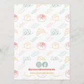 モダンメミニマルカラフルニューベーカリー価格表 メニュー (裏面)