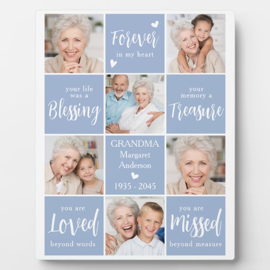 モダンメモリアパーソナライズされたル写真 フォトプラーク (正面)