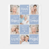 モダンメモリアパーソナライズされたル写真 フリースブランケット (正面)