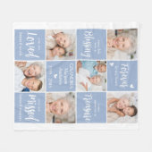 モダンメモリアパーソナライズされたル写真 フリースブランケット (正面(横))