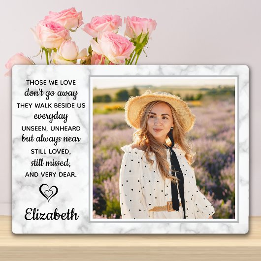 モダンメモリアルマーブル悔やみや弔慰引用文写真 フォトプラーク