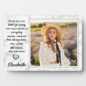 モダンメモリアルマーブル悔やみや弔慰引用文写真 フォトプラーク (正面)