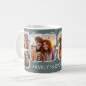 モダンメモリ6枚の写真コラージュテンプレートグレーC13 コーヒーマグカップ (正面左)