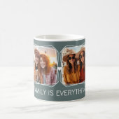 モダンメモリ6枚の写真コラージュテンプレートグレーC13 コーヒーマグカップ (中央)