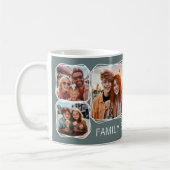 モダンメモリ6枚の写真コラージュテンプレートグレーC13 コーヒーマグカップ (左)