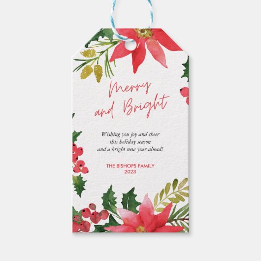 モダンメリーとクリスマス ギフトタグ (正面)