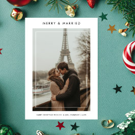 モダンメリーと結婚したChristmas Photo シーズンカード
