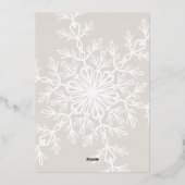 モダンメリーとNeutral Family Photo 箔シーズンカード (裏面)