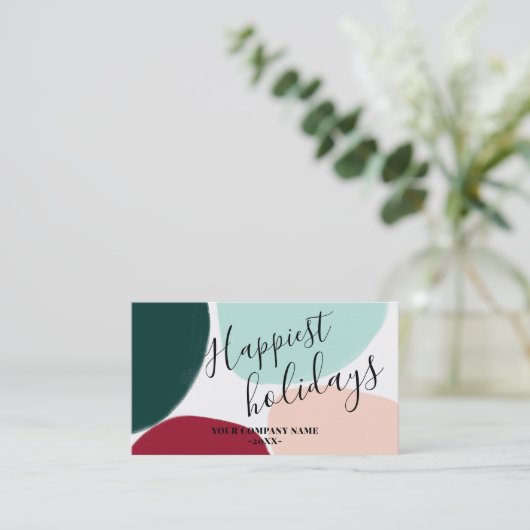 モダンメリーはっきりしたの明るい企業の願い 名刺 (スタンド正面)