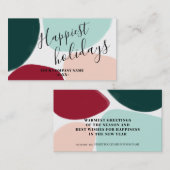 モダンメリーはっきりしたの明るい企業の願い 名刺 (正面/裏面)