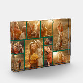 モダンメリークリスマス・グリーン10数々のコラージュ フォトブロック (左)