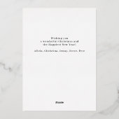 モダンメリーミニマルChristmasとBright photo 箔シーズンカード (裏面)