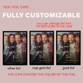 モダンメリーミニマルChristmasとBright photo 箔シーズンカード