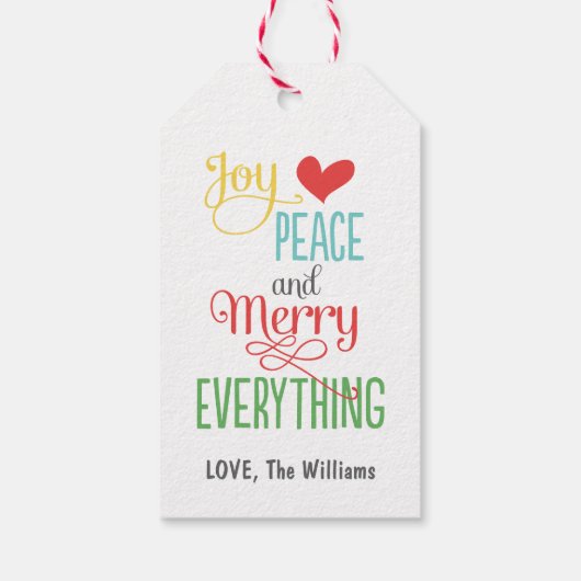 モダンメリー全カラフル休日 ギフトタグ (裏面)