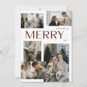 モダンメリー数々のPhoto Botanical Christmas シーズンカード (正面)