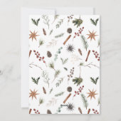 モダンメリー数々のPhoto Botanical Christmas シーズンカード (裏面)