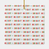 モダンメリー明るいクリスマスの飾り セラミックオーナメント (裏面)