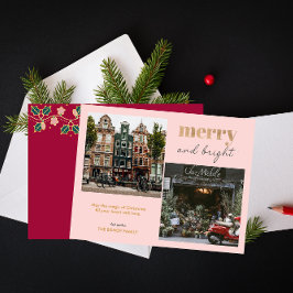 モダンメリー明るい写真 シーズンカード