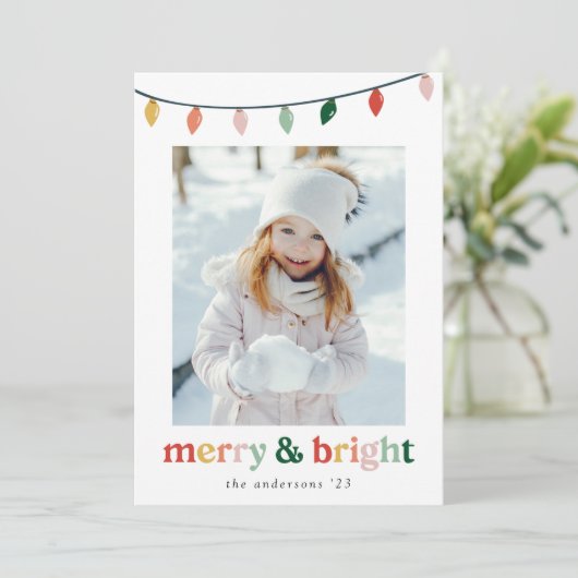 モダンメリー明るい写真 シーズンカード (スタンド正面)