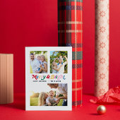 モダンメリー明カラフルレトロ3写真 シーズンカード