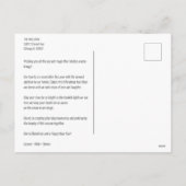 モダンメリー明カラフルレトロ4 シーズンポストカード (裏面)