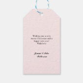 モダンメリー結婚したお客様固有の写真 ギフトタグ (裏面)