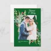 モダンメリー結婚した結婚発表 サンキューカード (正面/裏面)