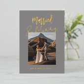 モダンメリー結婚した&フォイル 箔シーズンカード (立ち正面)