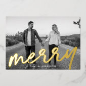 モダンメリー金ゴールド 箔シーズンカード (正面)