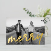 モダンメリー金ゴールド 箔シーズンカード (立ち正面)