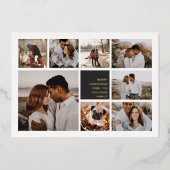 モダンメリー |クリスマスフォトコラージュ 箔シーズンカード (正面)