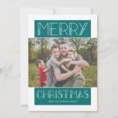 モダンメリー |ティール(緑がかった色) |写真 シーズンカード (正面)