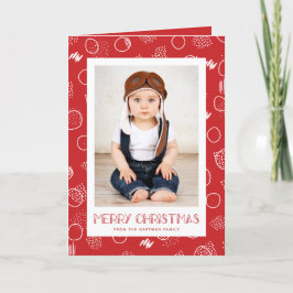 モダンメリー |赤 |垂直方向の写真 シーズンカード