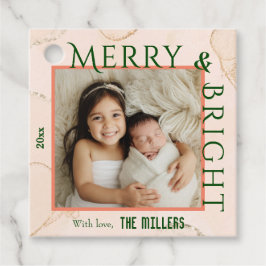 モダンメリー&Bright 1写真かわいいクリスマはっきりしたス フェイバータグ