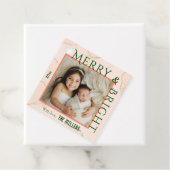 モダンメリー&Bright 1写真かわいいクリスマはっきりしたス フェイバータグ (インサイチュ)