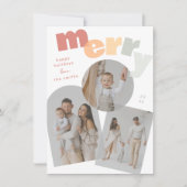 モダンメリーArch Christmas Holiday Photo Collage シーズンカード (正面)