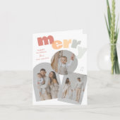 モダンメリーArch Christmas Holiday Photo Collage シーズンカード (正面)