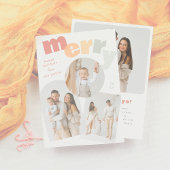 モダンメリーArch Christmas Holiday Photo Collage シーズンカード