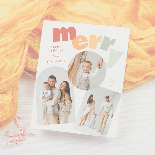 モダンメリーArch Christmas Photo Collage Budget